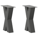sofabordsben X-formet 2 stk. antracit 38 x (42-43) cm stål