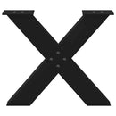 sofabordsben X-formet 2 stk. sort 50x(42-43) cm stål