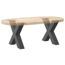 sofabordsben X-formet 2 stk. antracit 50x(42-43) cm stål