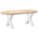 sofabordsben X-formet 2 stk. hvid 60 x (42-43) cm stål