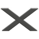sofabordsben X-formet 2 stk. antracit 70 x (42-43) cm stål
