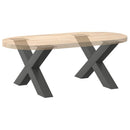 sofabordsben X-formet 2 stk. antracit 70 x (42-43) cm stål