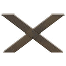 sofabordsben X-formet 2 stk. naturstål 70 x (42-43) cm stål