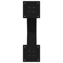 spisebordsben X-formet 2 stk. sort 50x(72-73) cm stål