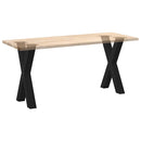 spisebordsben X-formet 2 stk. sort 50x(72-73) cm stål