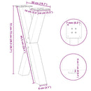 spisebordsben X-formet 2 stk. sort 50x(72-73) cm stål