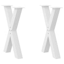 spisebordsben X-formet 2 stk. hvid 50x(72-73) cm stål