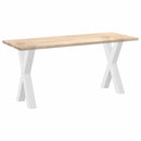 spisebordsben X-formet 2 stk. hvid 50x(72-73) cm stål