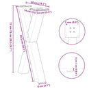 spisebordsben X-formet 2 stk. antracit 50x(72-73) cm stål