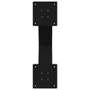spisebordsben X-formet 2 stk. sort 60 x (72-73) cm stål