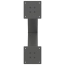 spisebordsben X-formet 2 stk. antracit 60 x (72-73) cm stål