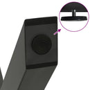 spisebordsben X-formet 2 stk. antracit 60 x (72-73) cm stål