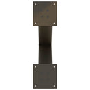 spisebordsben X-formet 2 stk. naturstål 60 x (72-73) cm stål