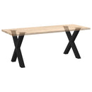 spisebordsben X-formet 2 stk. sort 70 x (72-73) cm stål