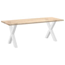 spisebordsben X-formet 2 stk. hvid 70 x (72-73) cm stål