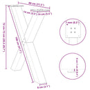 spisebordsben X-formet 2 stk. sort 80x(72-73) cm stål