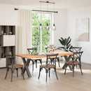 spisebordsben X-formet 2 stk. antracit 80x(72-73) cm stål