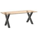 spisebordsben X-formet 2 stk. antracit 80x(72-73) cm stål