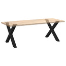 spisebordsben X-formet 2 stk. sort 90 x (72-73) cm stål