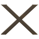 spisebordsben X-formet 2 stk. naturstål 90x(72-73) cm stål