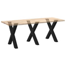 spisebordsben X-formet 3 stk. sort 70 x (72-73) cm stål