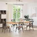 spisebordsben X-formet 3 stk. hvid 70 x (72-73) cm stål
