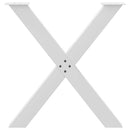 spisebordsben X-formet 3 stk. hvid 70 x (72-73) cm stål