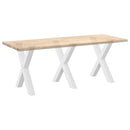 spisebordsben X-formet 3 stk. hvid 70 x (72-73) cm stål