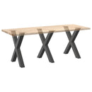 spisebordsben X-formet 3 stk. antracit 70 x (72-73) cm stål