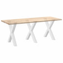 spisebordsben X-formet 3 stk. hvid 80x(72-73) cm stål