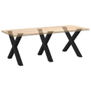 spisebordsben X-formet 3 stk. sort 90 x (72-73) cm stål