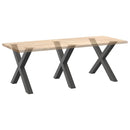spisebordsben X-formet 3 stk. antracit 90x(72-73) cm stål