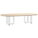 sofabordsben T-formet 2 stk. hvid 30x25x(30-31) cm stål