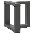 sofabordsben T-formet 2 stk. antracit 30x25x(30-31) cm stål