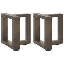 sofabordsben T-formet 2 stk. sort 30x25x(30-31) cm stål