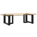 sofabordsben T-formet 2 stk. sort 40x25x(30-31) cm stål