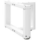 sofabordsben T-formet 2 stk. hvid 40x25x(30-31) cm stål