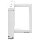 sofabordsben T-formet 2 stk. hvid 40x25x(30-31) cm stål