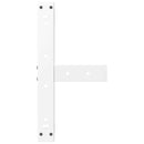 sofabordsben T-formet 2 stk. hvid 40x25x(30-31) cm stål