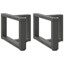 sofabordsben T-formet 2 stk. antracit 40x25x(30-31) cm stål