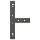 sofabordsben T-formet 2 stk. antracit 40x25x(30-31) cm stål