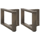 sofabordsben T-formet 2 stk. sort 40x25x(30-31) cm stål