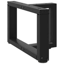 sofabordsben T-formet 2 stk. sort 50x25x(30-31) cm stål