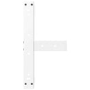 sofabordsben T-formet 2 stk. hvid 50x25x(30-31) cm stål