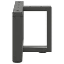 sofabordsben T-formet 2 stk. antracit 50x25x(30-31) cm stål