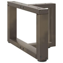 sofabordsben T-formet 2 stk. sort 50x25x(30-31) cm stål