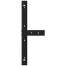 sofabordsben T-formet 2 stk. sort 60x25x(30-31) cm stål