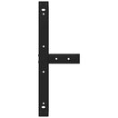 sofabordsben T-formet 2 stk. sort 60x25x(30-31) cm stål