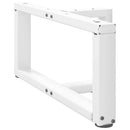 sofabordsben T-formet 2 stk. hvid 60x25x(30-31) cm stål