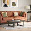 sofabordsben T-formet 2 stk. antracit 60x25x(30-31) cm stål